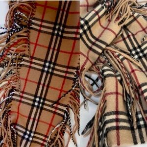 2 Options - 
Burberry Cashmere Fringe Scarf